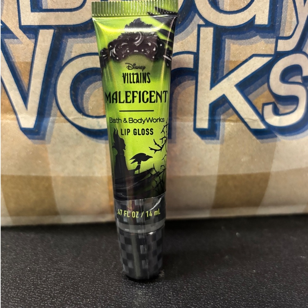 Bath & Body Works Disney Villains Maleficent Lip Gloss Sinister Plum Makeup NEW
